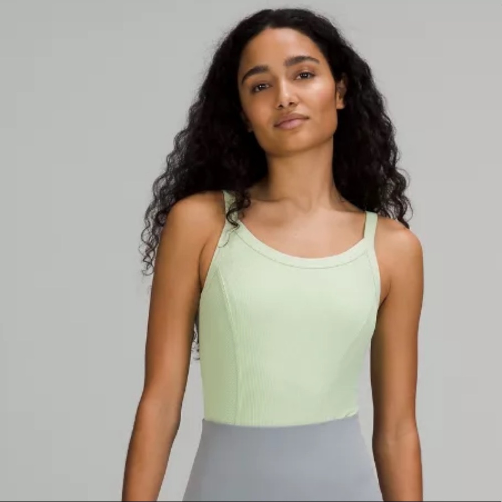 NWT - Lululemon Ribbed Yoga Bodysuit in Creamy Mint